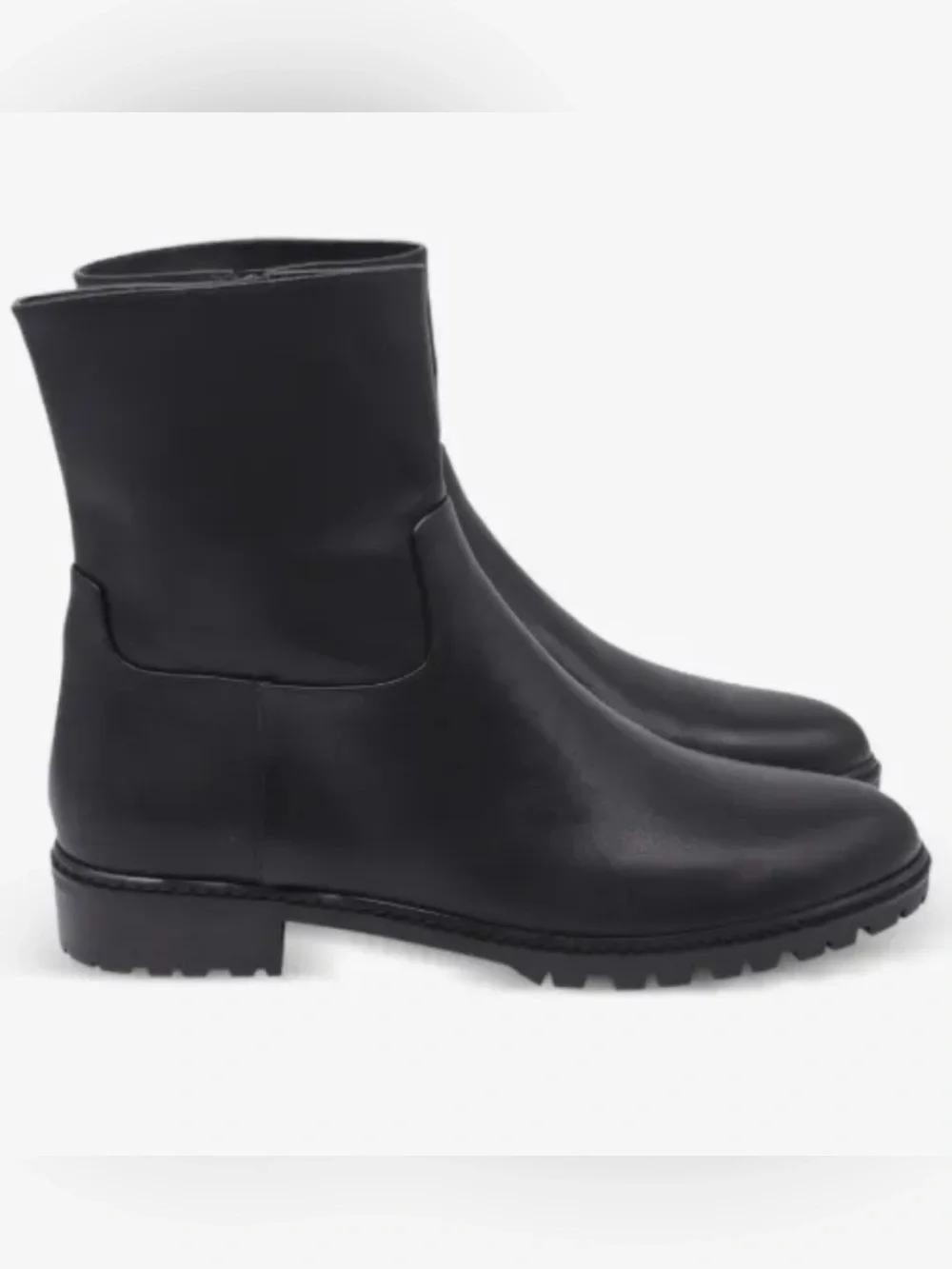 Never worn Stuart Weitzman city zip Women's Black Leather Ankle Boots size 9i